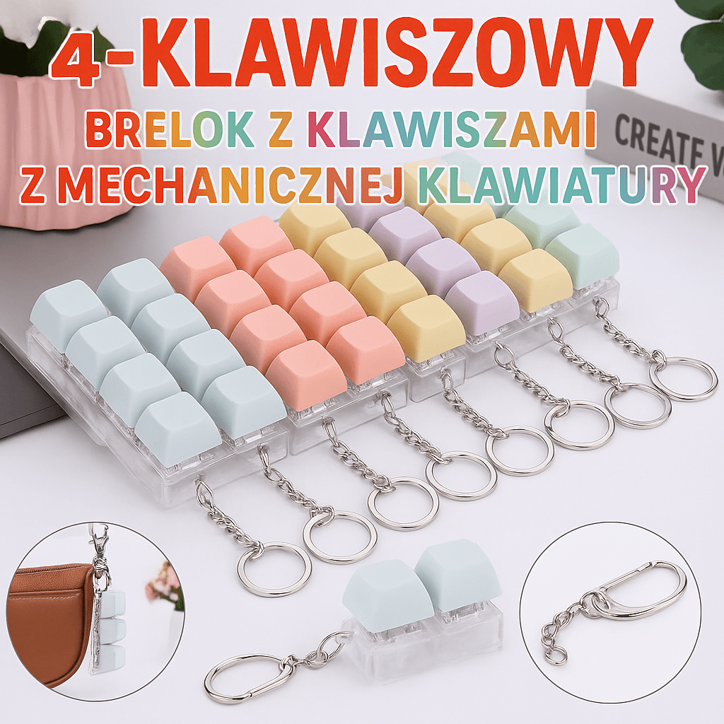 4-KLAWISZOWY BRELOK Z PRZYCISKAMI LED , KLAWIATURA