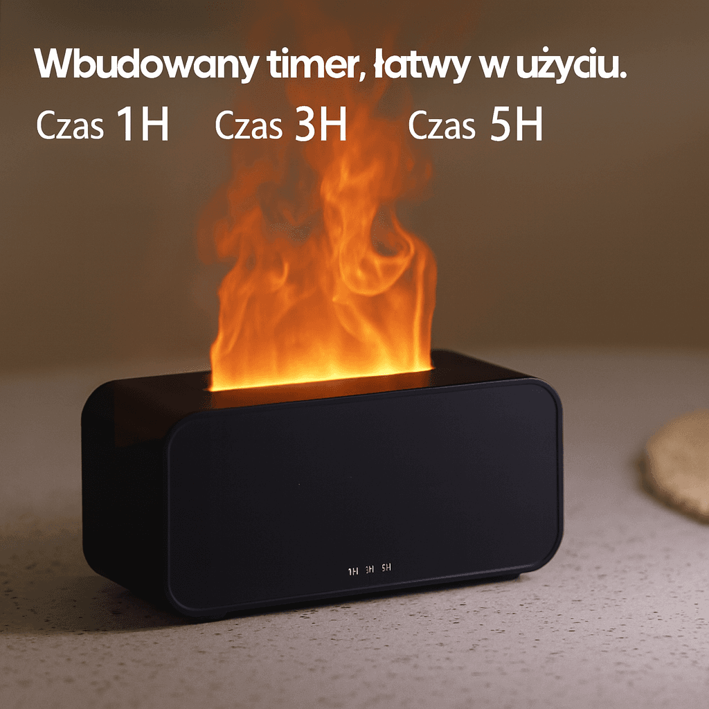 DYFUZOR do Nawilżania Powietrza, Przyjemnego Zapachu, Nastroju (imituje płomienie jak z kominka )