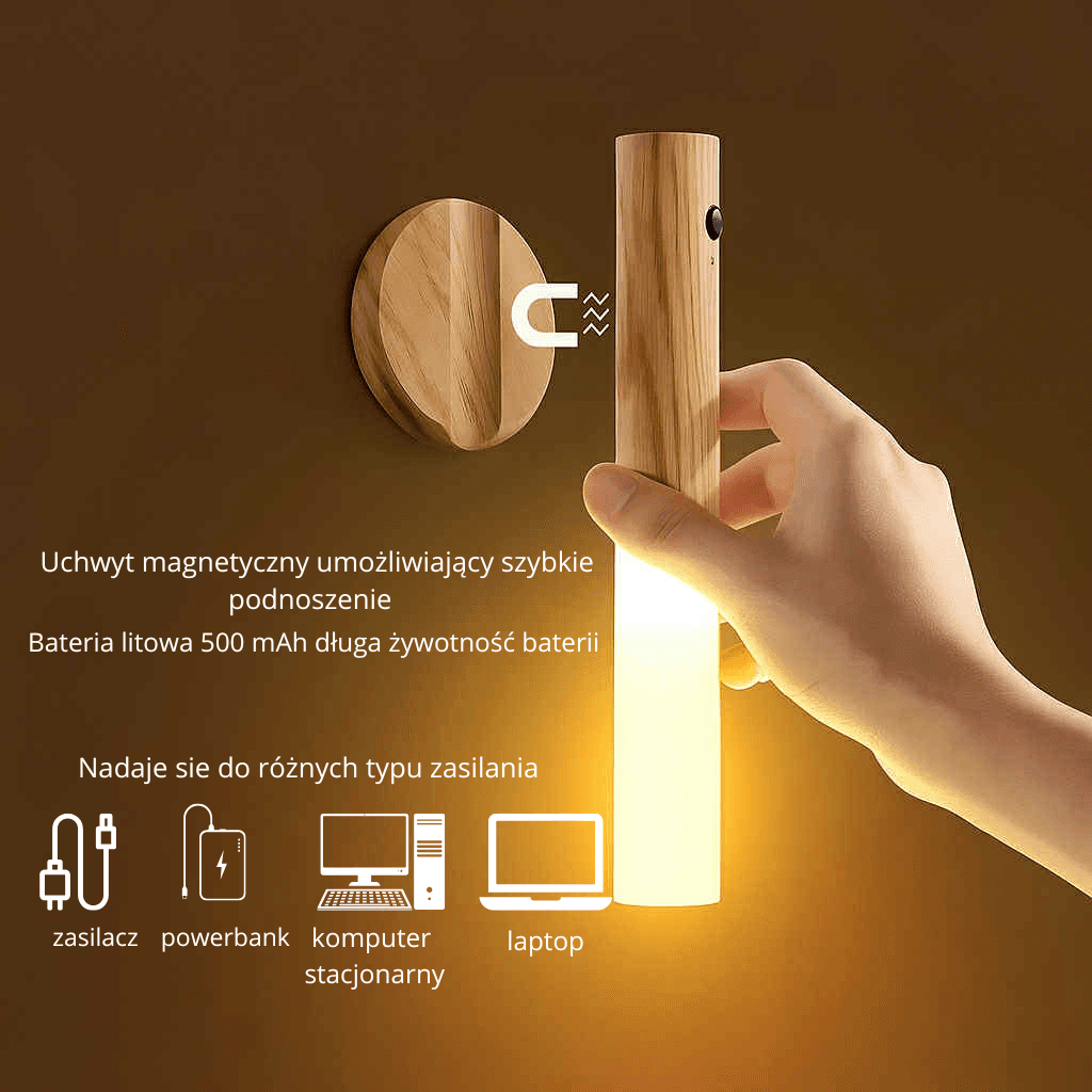 Inteligentna  Lampka Nocna LED WIELOFUNKCYJNA
